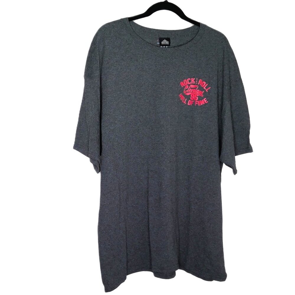 New Rock & Roll Hall of Fame Men's Tee Shirt Gray & Red Cleveland 1995 Sz 2XL